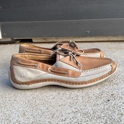 Retro Timberland Men's Annapolis 2 Eye Leather and Canvas Boat Shoes Size 11.5W