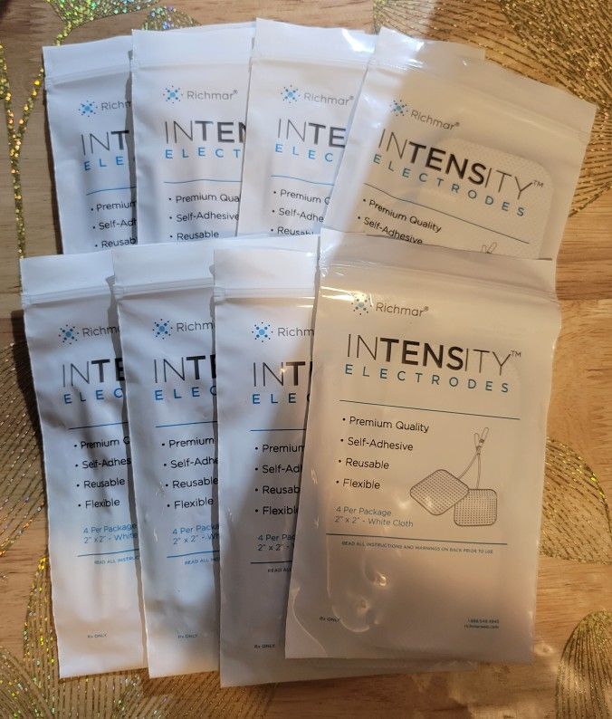TENS Machine Pads, 8 Pack of Richmar Intensity Electrodes Pads Digital