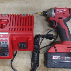 Milwaukee Impact Driver 3651-20  w 5.0 AH BATTERY AND CHARGER 888206-1