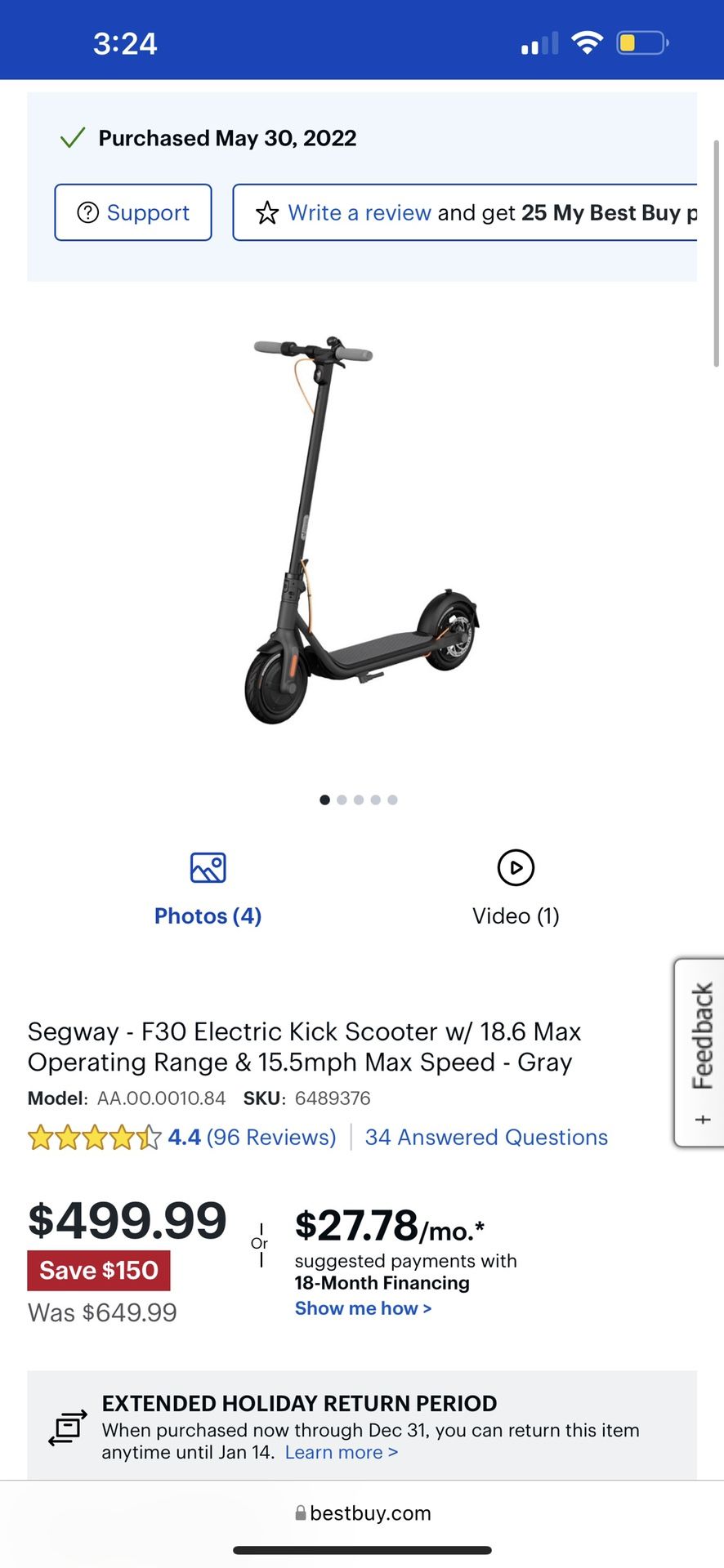 Segway F30 Like New