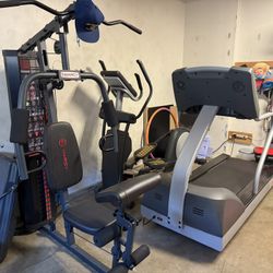 Gym set - weight machine, treadmill and elliptical