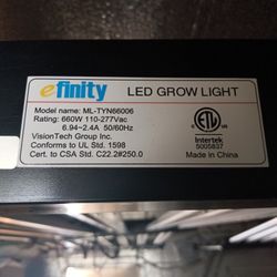 9 NEW eFinity LED Grow Lights // ML-TYN66006 660W VisionTech / LED Grow Lights 9 NEW Lights