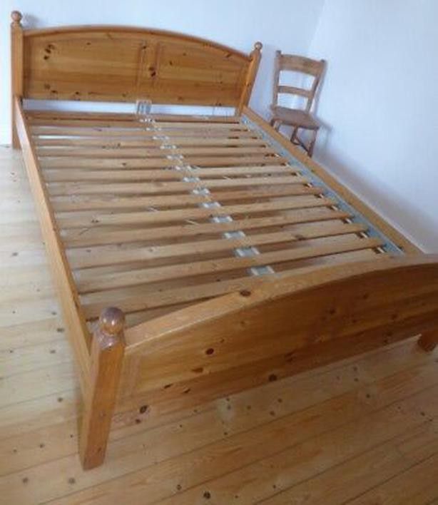 Ikea Solid Pine Narvik Double Bed