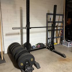 Rogue Squat Rack & Weights