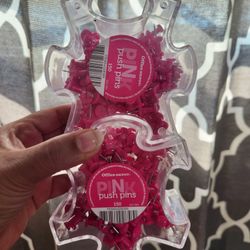 Pink Push Pins In Puzzle Piece (3 Available)