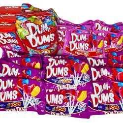 Lot Of 26 New Dum Dums Lollipop Packages, 975 Count, Various Flavors