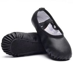 New Little Girls Size 13.5 Black Ballet Jazz Dance Shoes