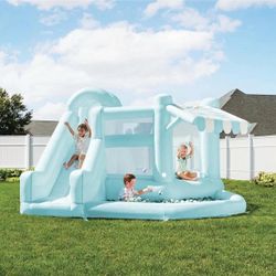 Member's Mark Blue Bounce House with Canopy & Slide