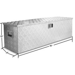 40"X18”X18“ Aluminum Tool Box Truck Trailer Underbody Tongue Storage