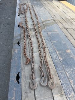 Heavy Duty Tie-Down Chains with Hooks