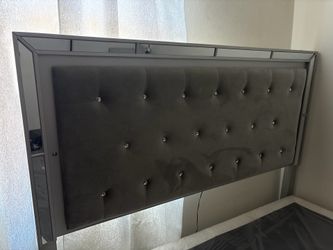 Silver led full size bed set