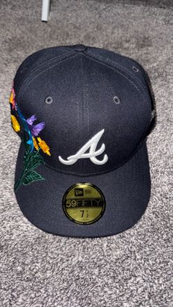 New Era 59FIFTY Atlanta Braves Floral Custom Fitted Hat - 7 1/4