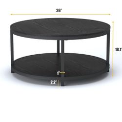 Black Round Coffee Table