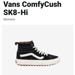 Vans Cumfycush Sk8-HI Black/Leopard New Women US 9.5 Men US 8 