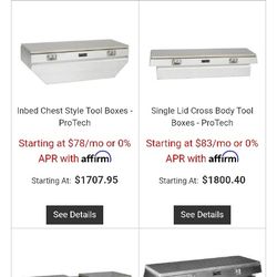 Pro Tech Dual Cross Body Truck Toolbox W Key  