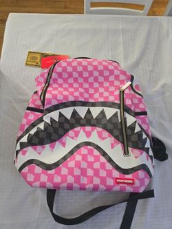 Sprayground Pink Shark Mouth Backpack