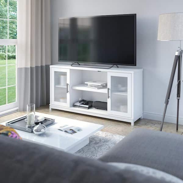White TV Console