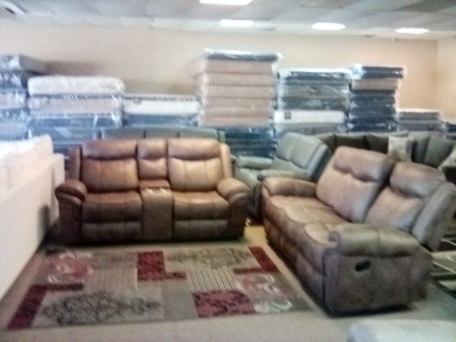 New Recliner Sofa And Loveseat Brown Nuevos Reclinables