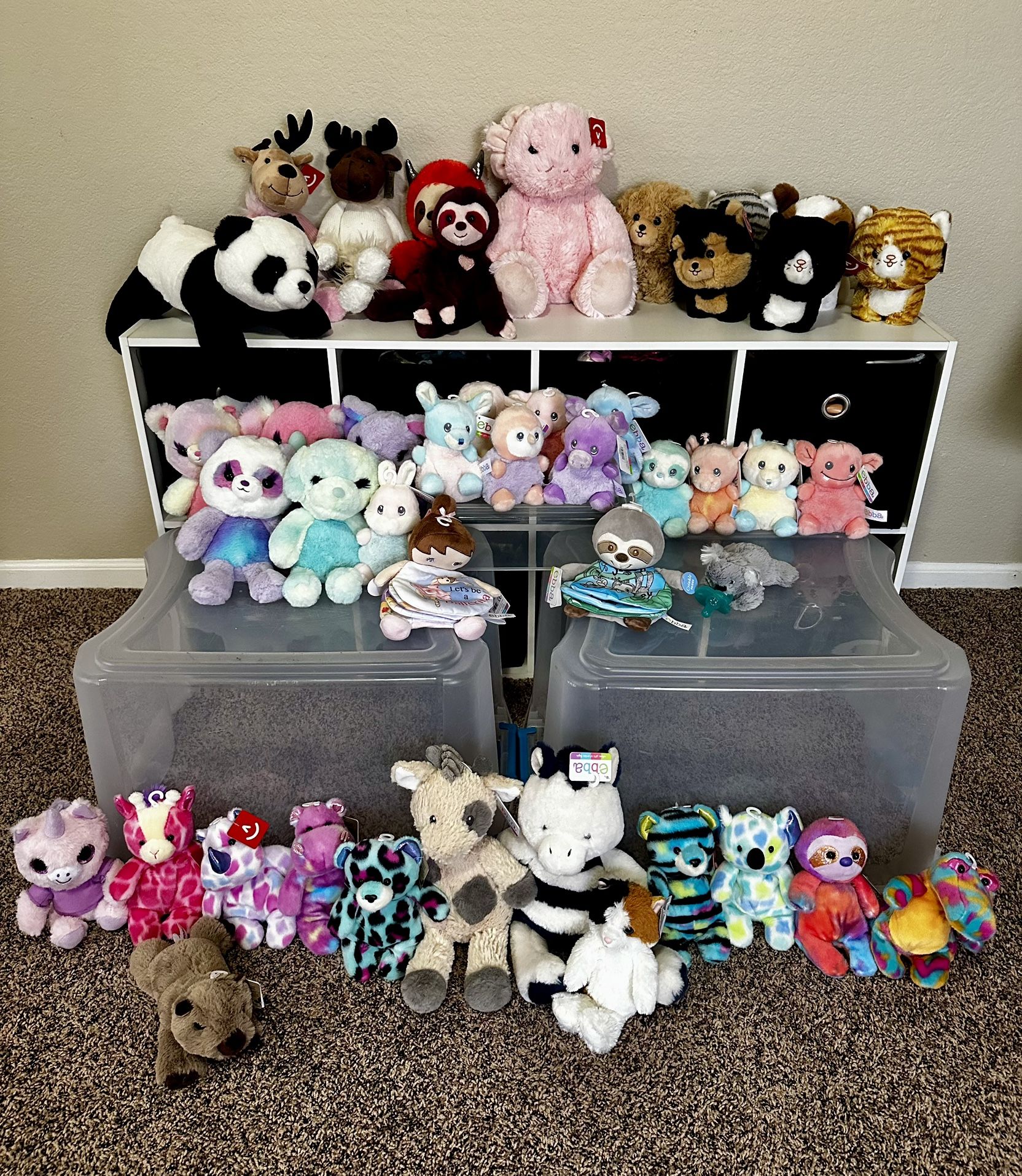44 New W/Tags Aurora Super Soft Plush Stuffed Animals Lot