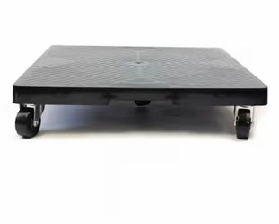 16 in. x 16 in. x 4 in. Black HDPE Square Plant Dolly/Caddy