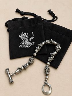 King Baby - Sterling Silver Crown Link Bracelet