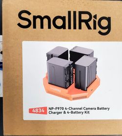 SmallRig NP-F970 4-Channel Camera Battery Charger & 4-Battery Kit (Model 4834)