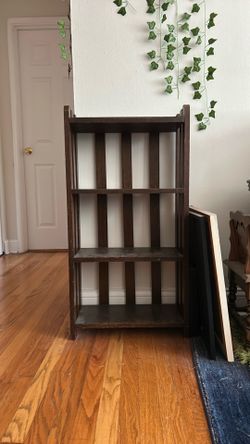 small wooden 4 tier shelf