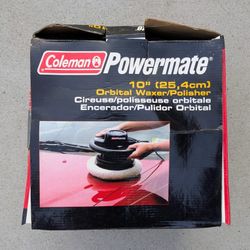 Coleman Powermate 10" orbital waxer corded polisher buffer with 2 bonnets and instruction manual