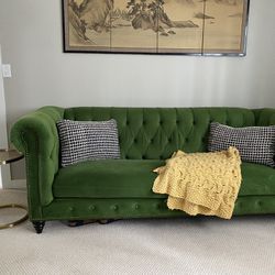 TOV Velvet Chesterfield Sofa Couch 