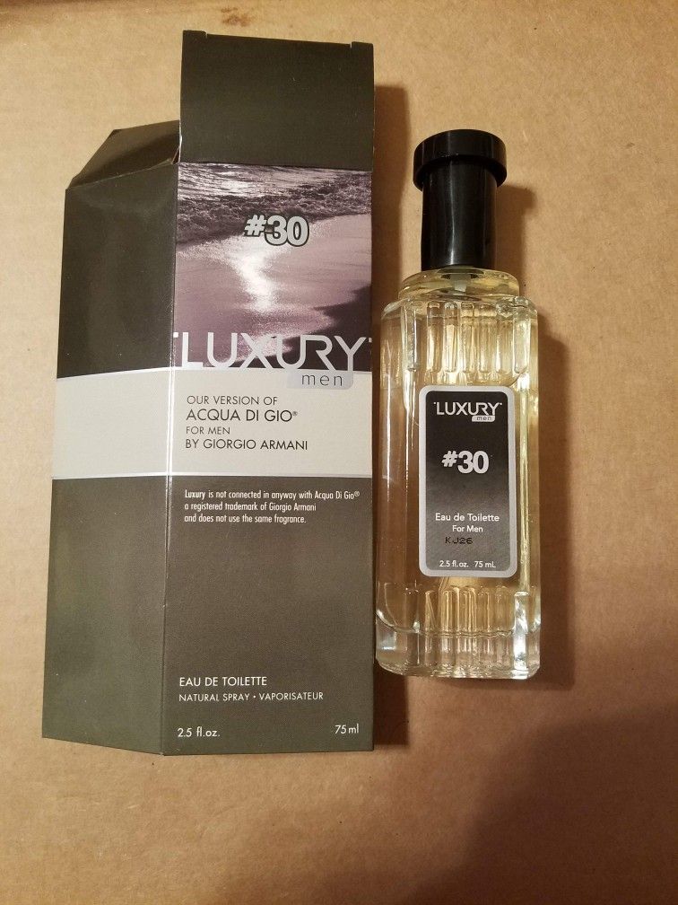 eau de cologne fragrances for men
Luxurys version #30 of Acqua di gio for men 
Please go to my page and see other items that I have listed thank you f
