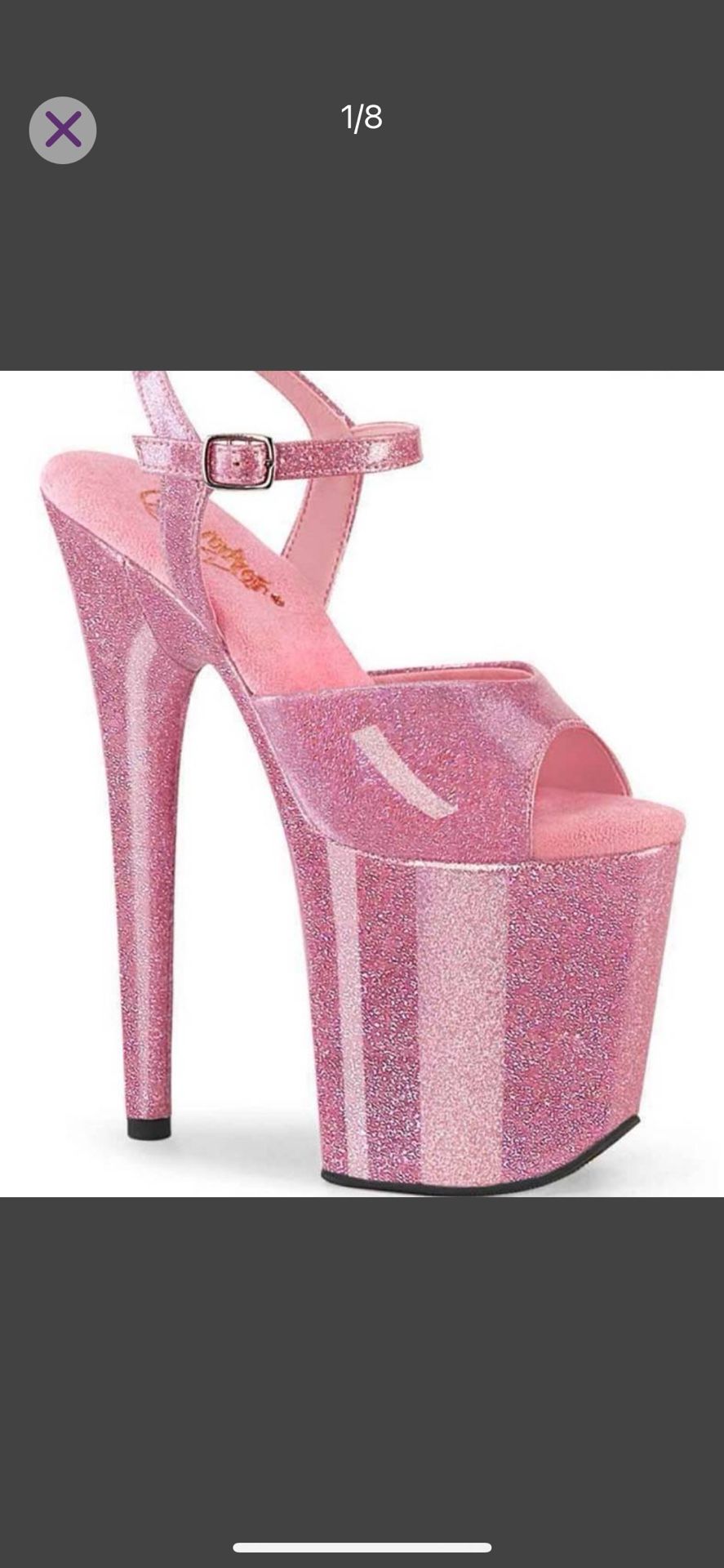 Sparkly Stripper Pleaser Heels