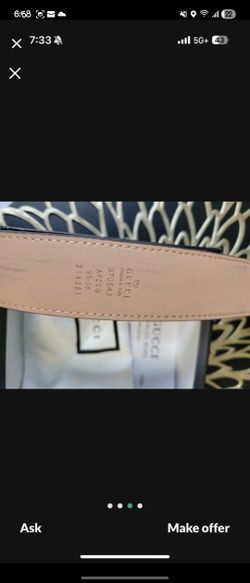 Gucci Belt Size 95-38 Us