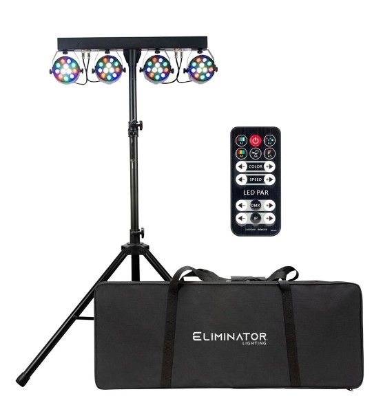 Eliminator Lighting Mini Par Bar Portable LED Par Can Effect Lighting System ...