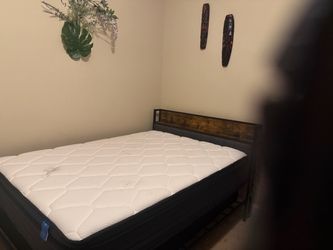 Queen Bed Frame with Mattress
