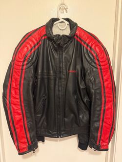 Ducati Mens Leather Motorcycle Jacket