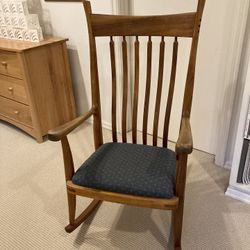 Solid Teak Rocking Chair
