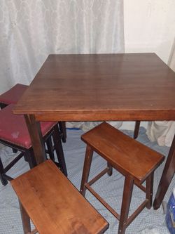High top kitchen table with stools.