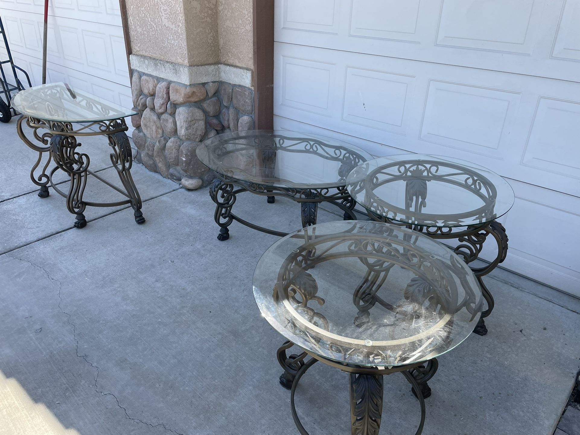 Glass Table Set