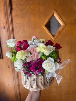 Small basket of flowers