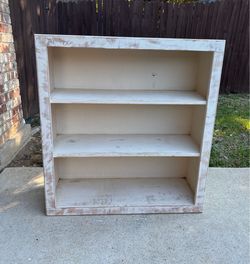 Vintage Solid Wood Shabby Bookcase / Shelf