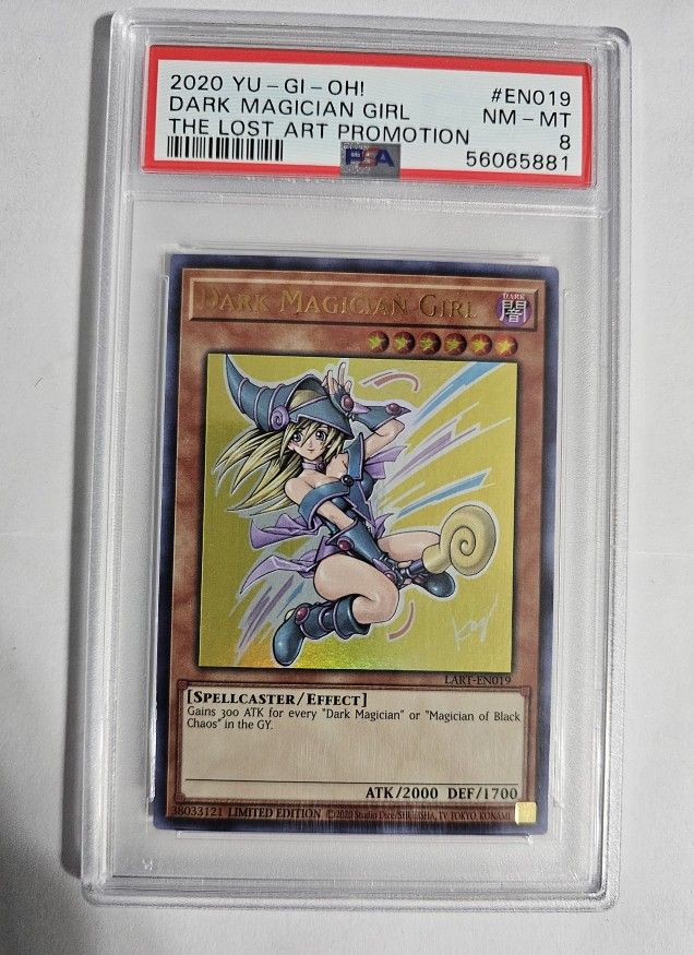 PSA 8 - Dark Magician Girl Ultra Rare Yugioh Lost Art Promotion - #LART-EN019