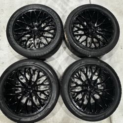 TIS 566 Gloss Black 6-Lug Wheel; 20x9; 18mm Offset
