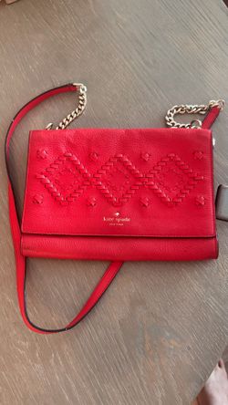 Kate Spade Flynn Street Valencia Leather Crossbody Bag – Red