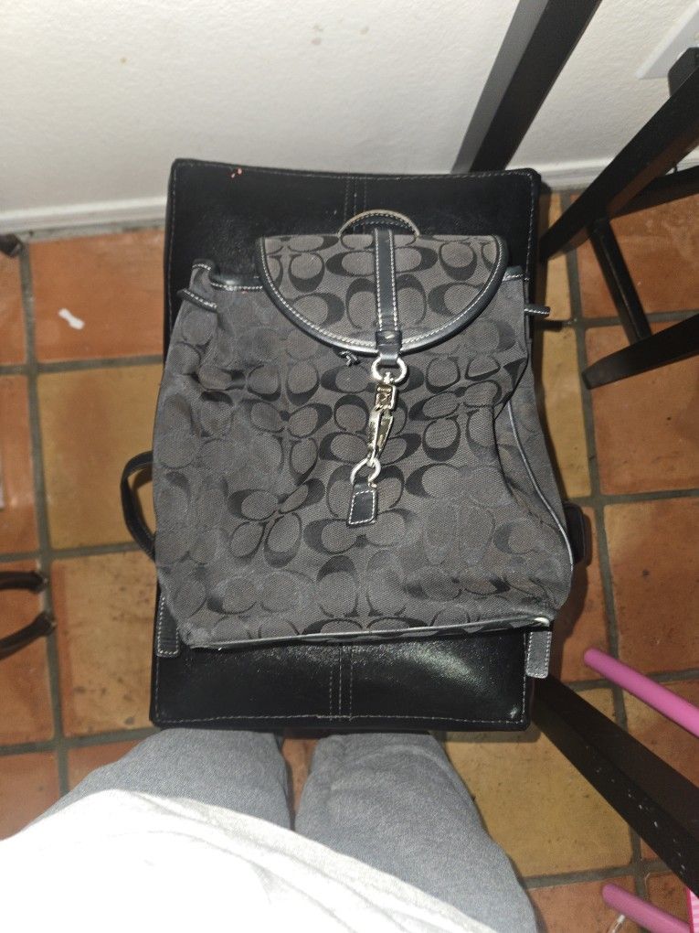 Black Coach Backpack