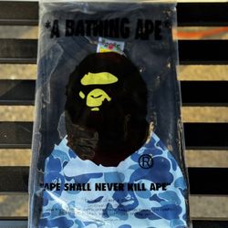 Bape Mens abc camo, Black And Blue, Size Medium