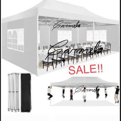 10x20 HEAVY DUTY Pop up  Canopy with sidewalls Commercial  Ten  UPF 50+ All Weather Waterproof Outdoor Wedding Party Tents Canopy Gazebo