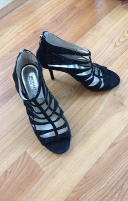 Michael kors Black Suede Heels Sandals shoes