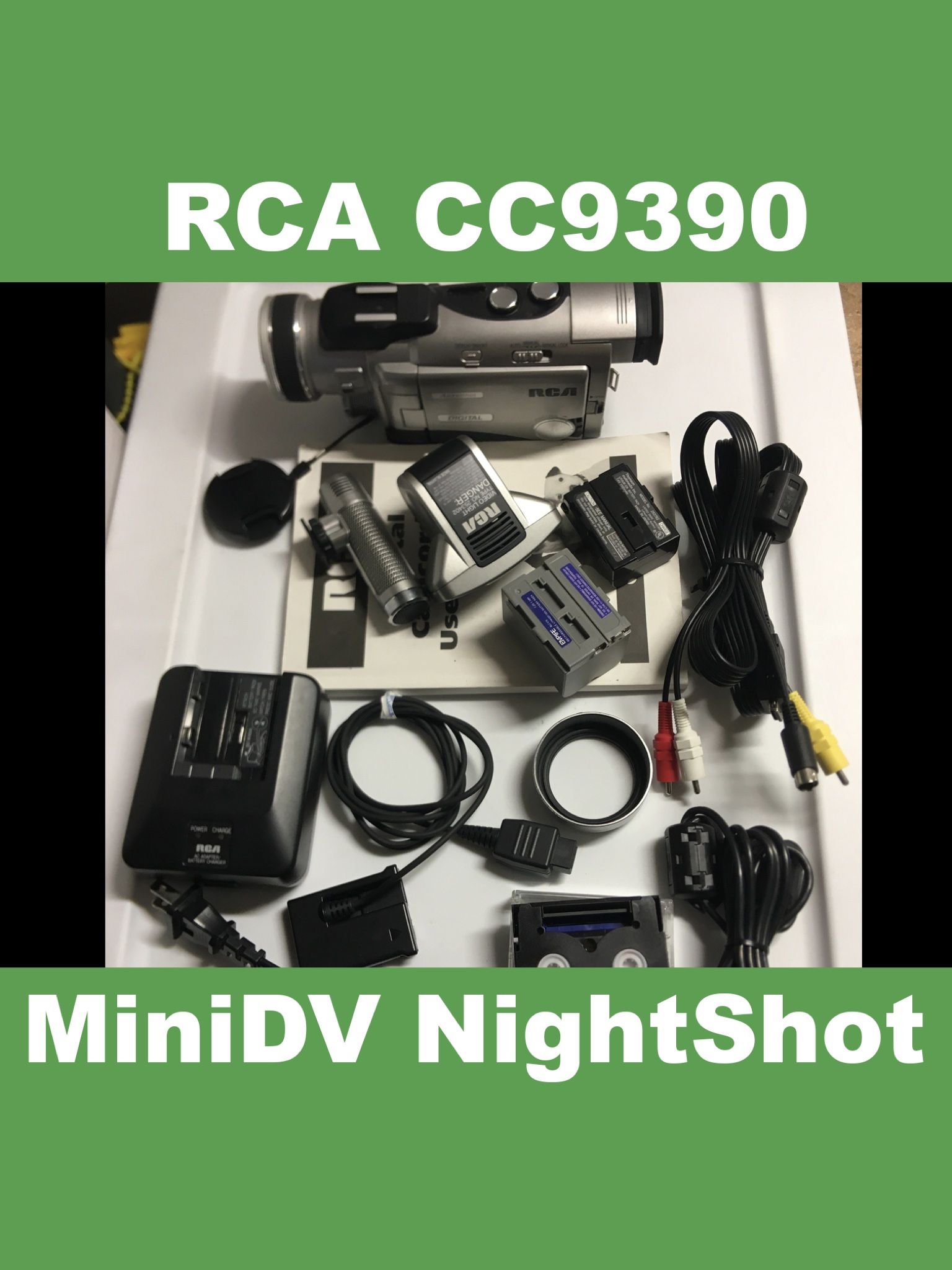 Ultra Rare RCA CC9390 MiniDV Tape Digital Video Camera camcorder w/Detachable LCD & NIGHTSHOT