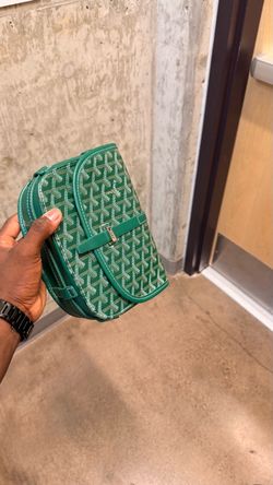 Goyard Green Coated Canvas Small Bag
