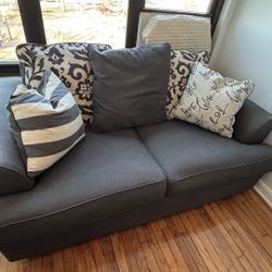 Ashley Furniture Levon Charcoal Loveseat (Ted’s Furniture from Schitt’s Creek!)